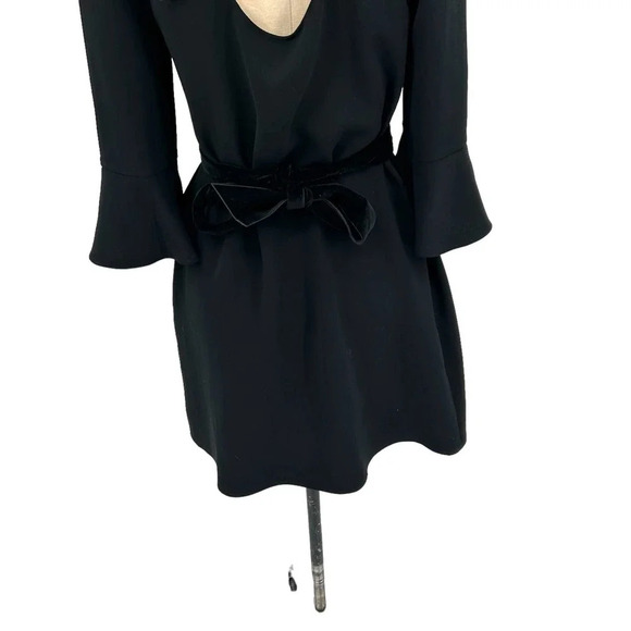 Diane von Furstenberg Augustine Velvet-trimmed Black Dress Size 4 - Picture 7 of 10